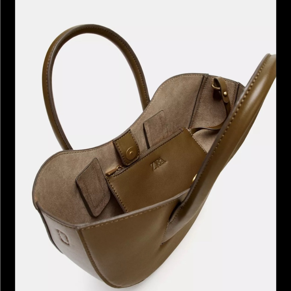 Zara Olive Crescent Top-Handle Crossbody Bag - Picture 5 of 5